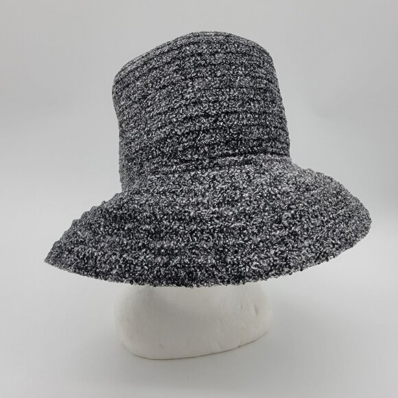 Vintage Betmar New York Cloche Hat Black Gray 21 In Inner Circumference Classic - Picture 1 of 5
